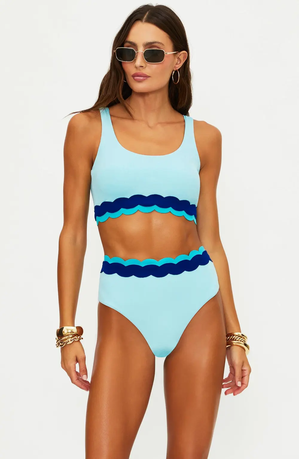 Anthropologie X Beach Riot Harriet Bottom Sweet Winter Blue