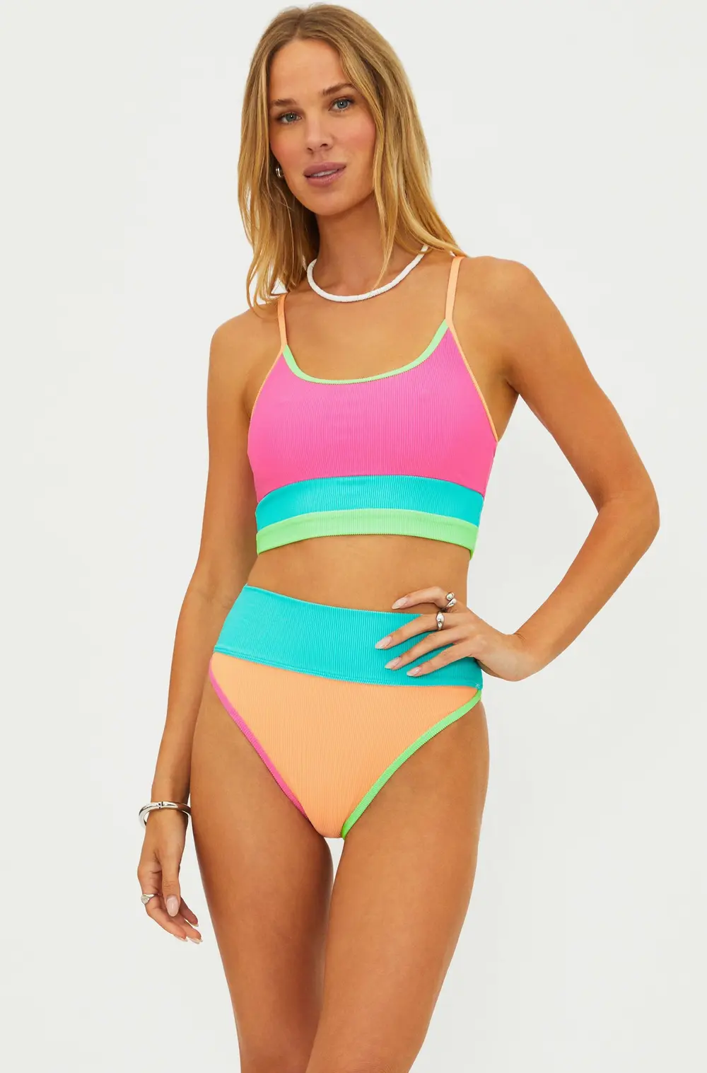 Emmy Bottom Aqua Haze Colorblock