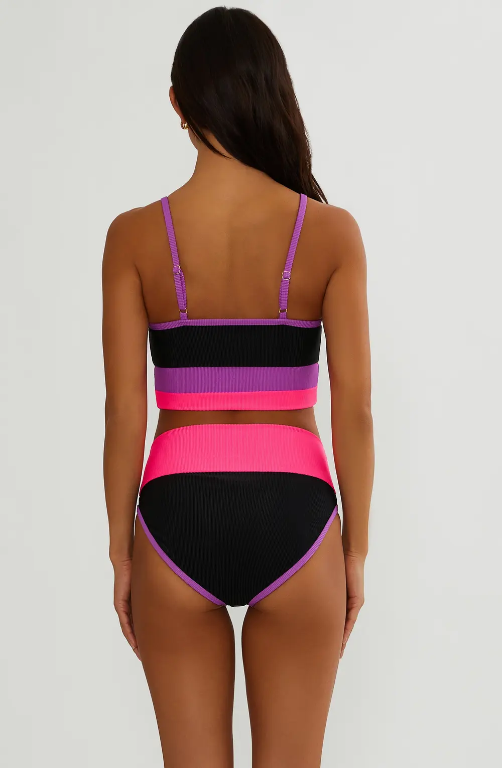 Emmy Bottom Full Coverage Vivid Violet Colorblock