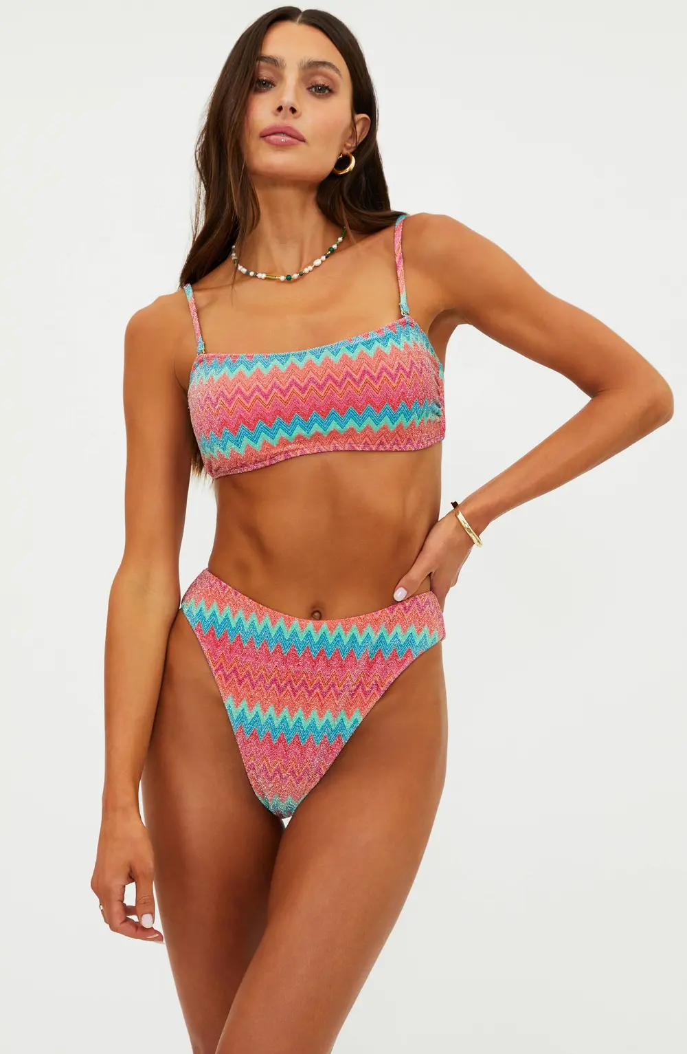 Amarie Bottom Strawberry Ice Chevron Shine