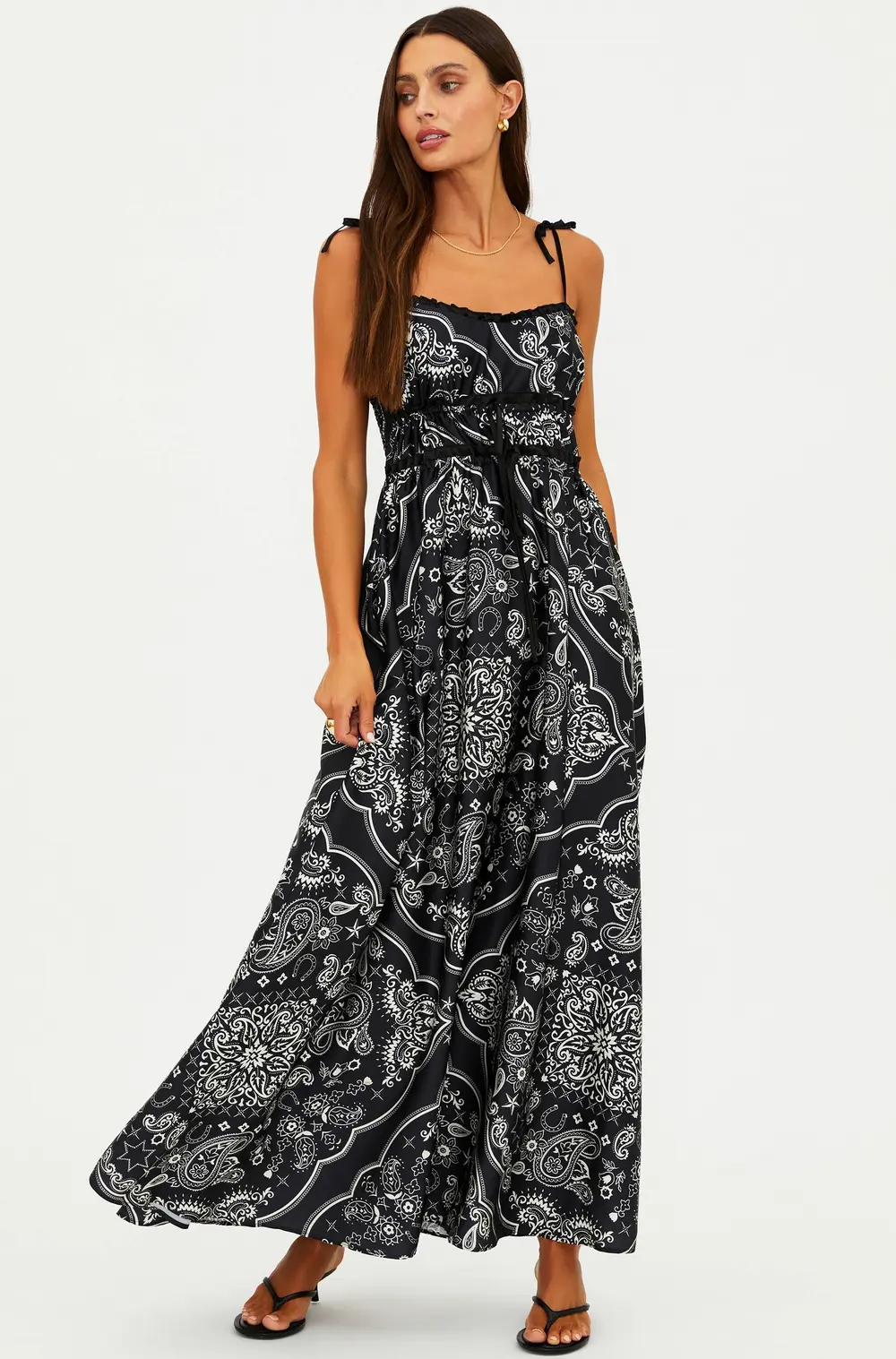 Levi Maxi Dress Bandana Black
