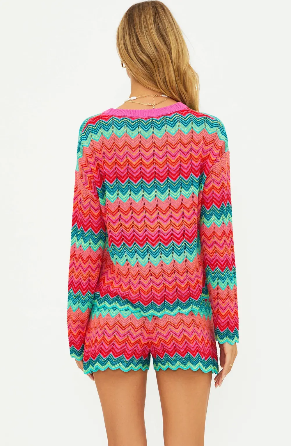 Beach Sweater Strawberry Ice Chevron