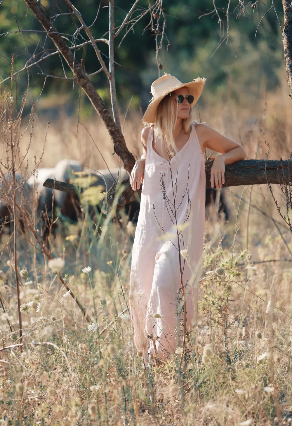 The Linen Jumpsuit // Blush