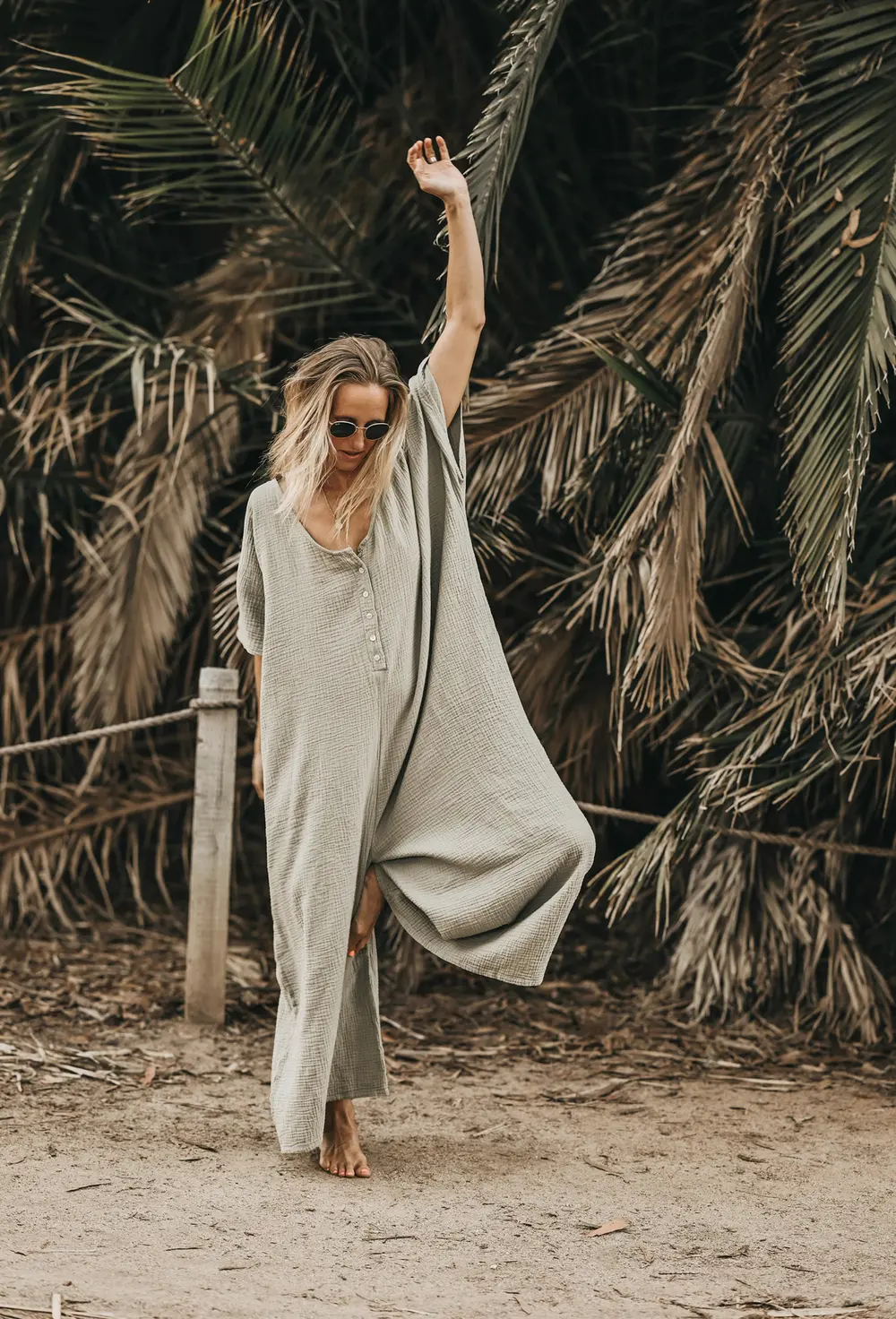The Kaftan Jumpsuit // Sage