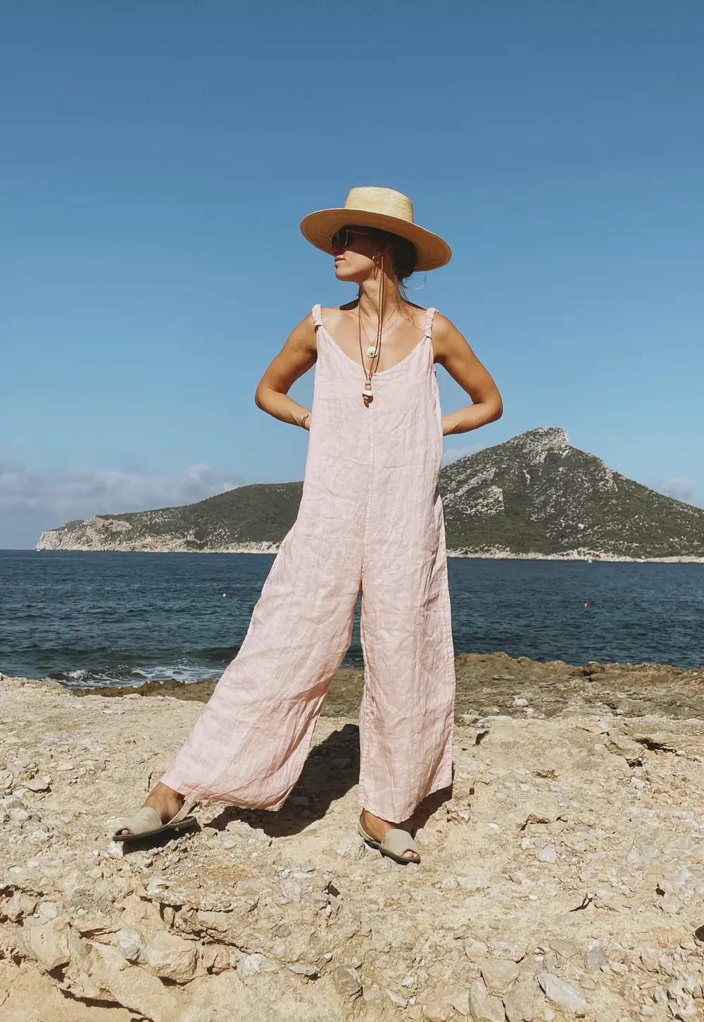 The Linen Jumpsuit // Blush