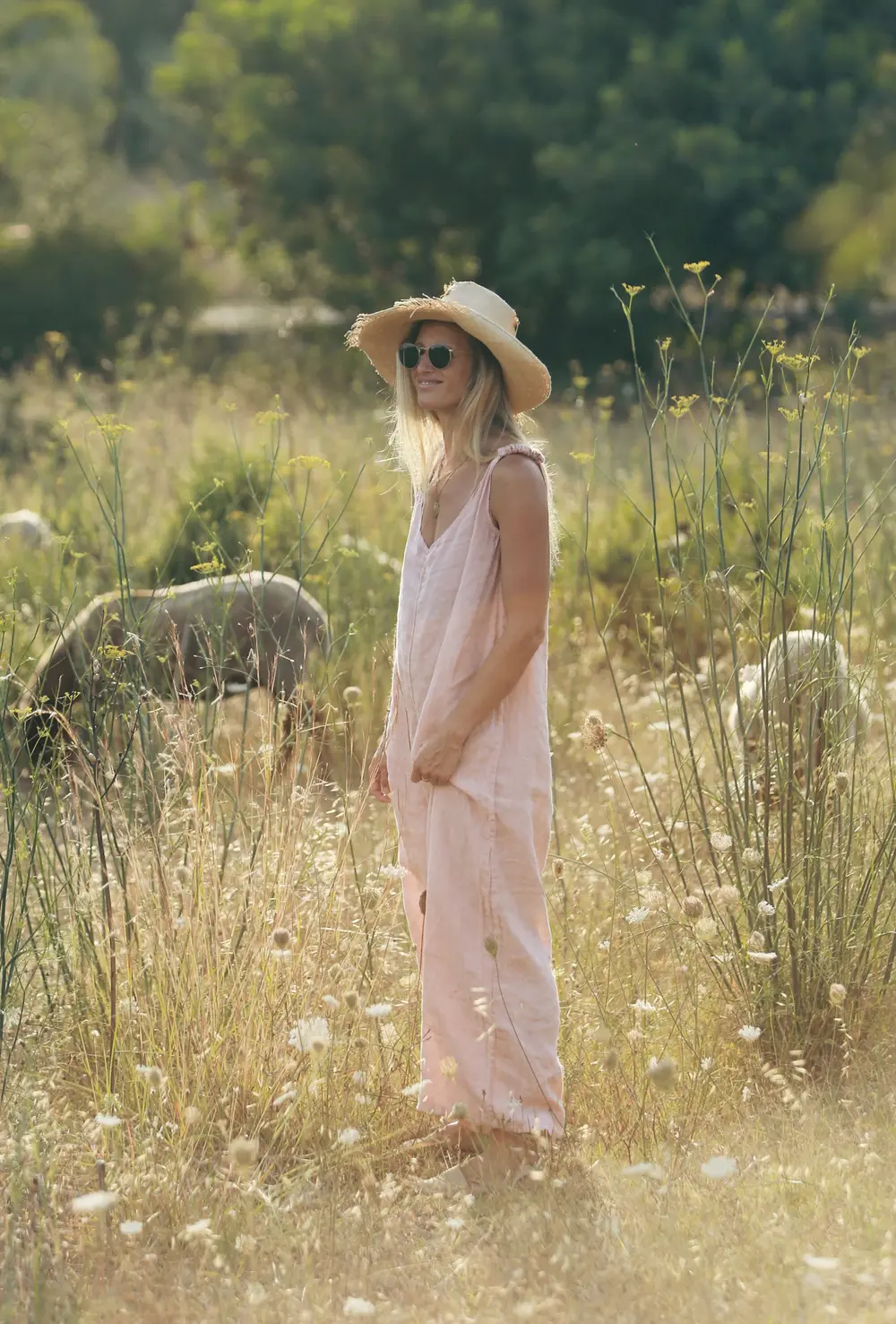 The Linen Jumpsuit // Blush