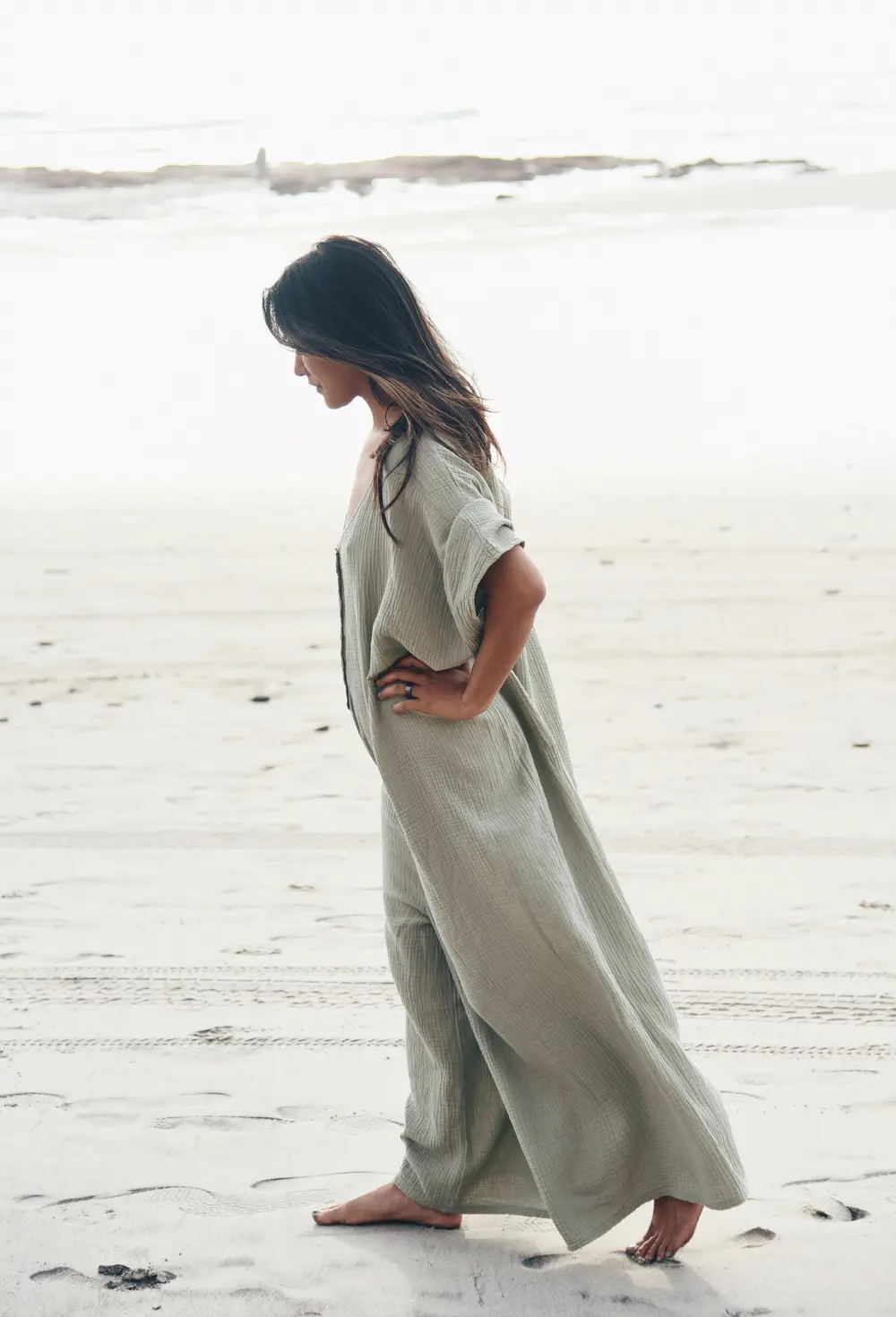 The Kaftan Jumpsuit // Sage