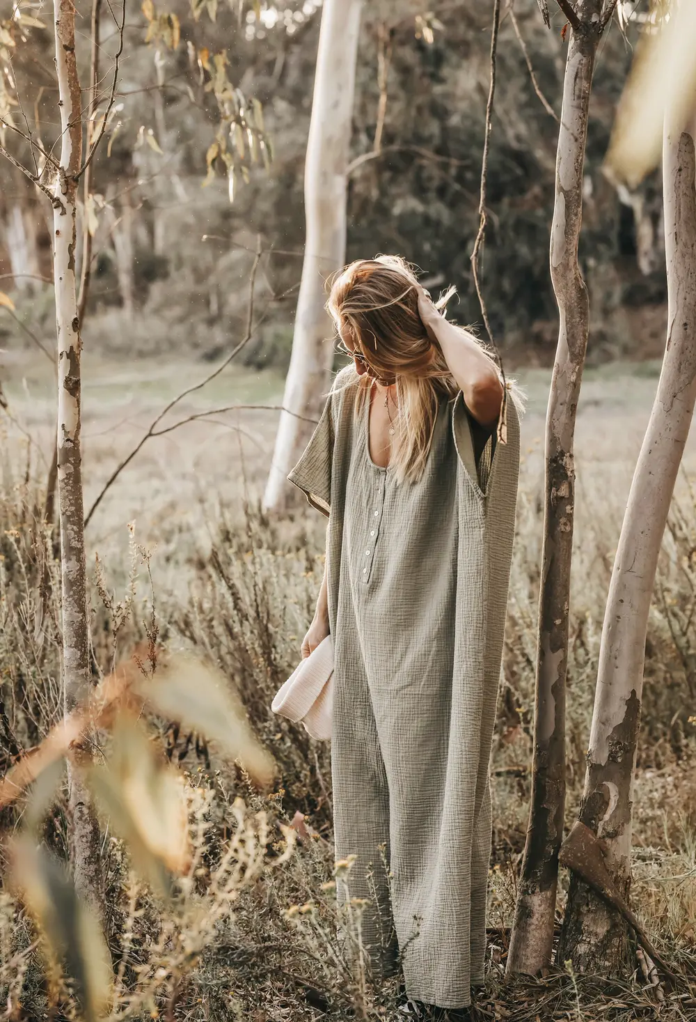 The Kaftan Jumpsuit // Sage