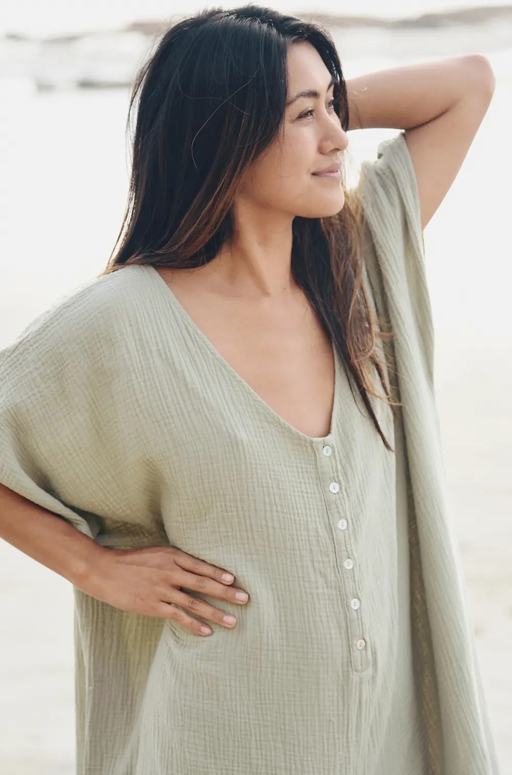 The Kaftan Jumpsuit // Sage