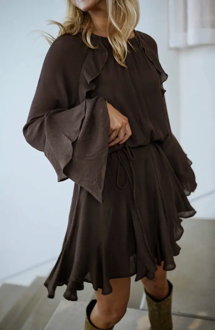 Chocolate Audrina Dress