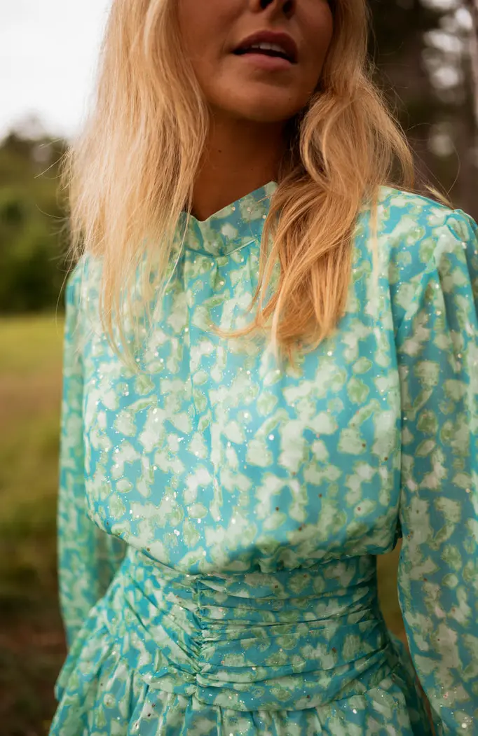Blue and Green Manae Dress