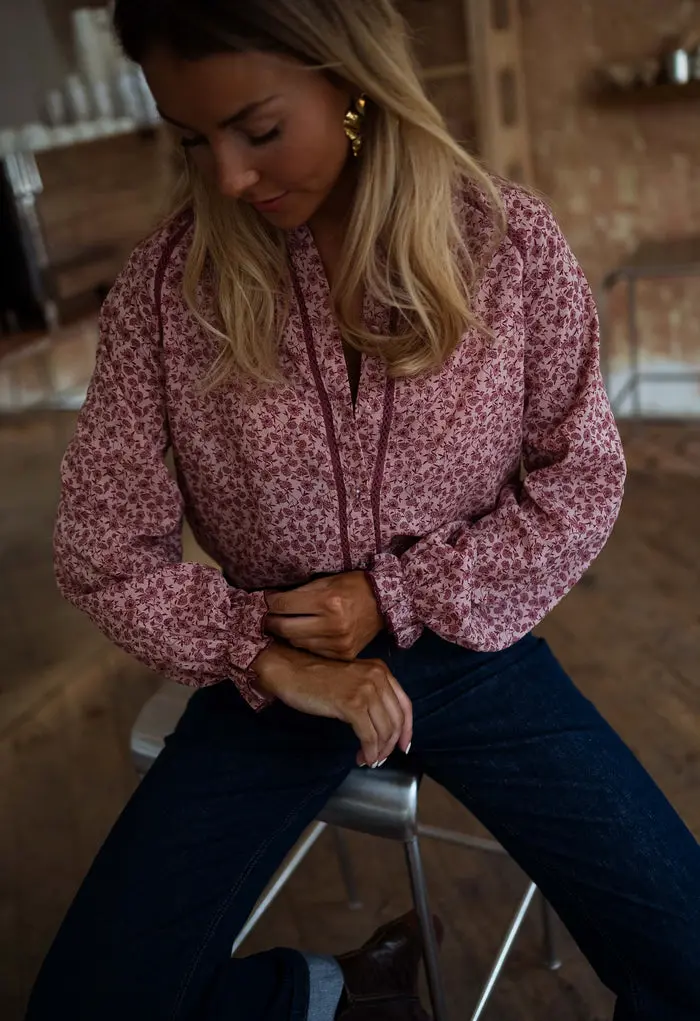 Pink Patterned Natacha Shirt