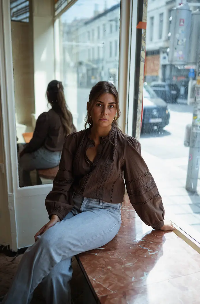 Chocolate Grain Blouse