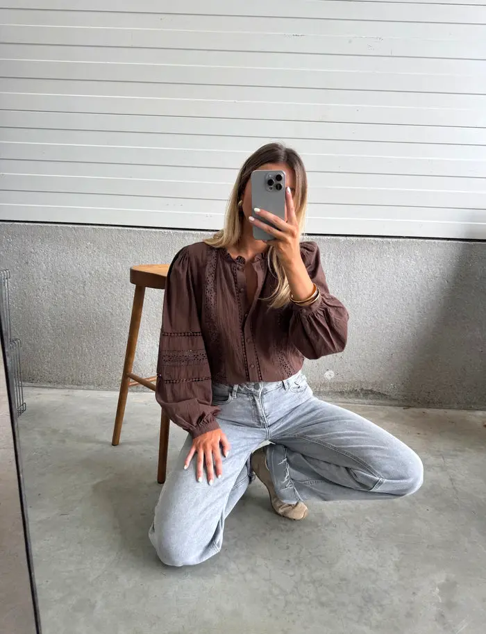 Chocolate Grain Blouse