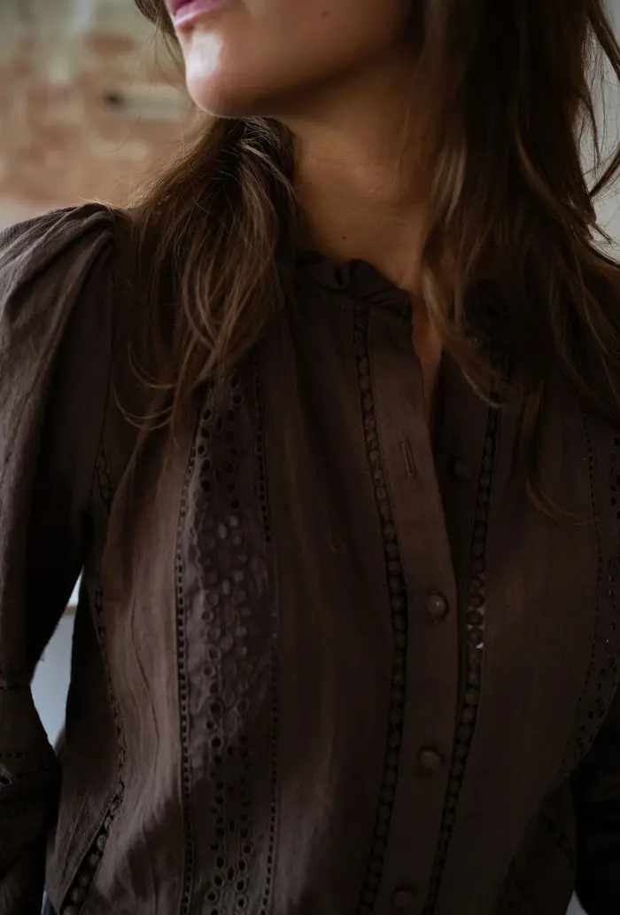 Chocolate Grain Blouse