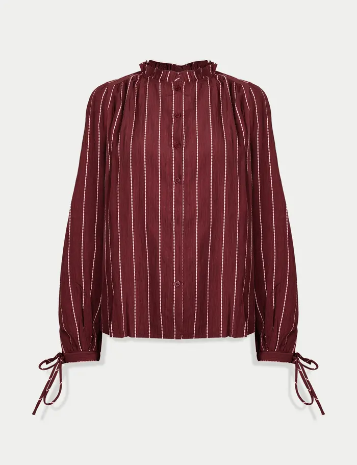Burgundy Dorli Blouse