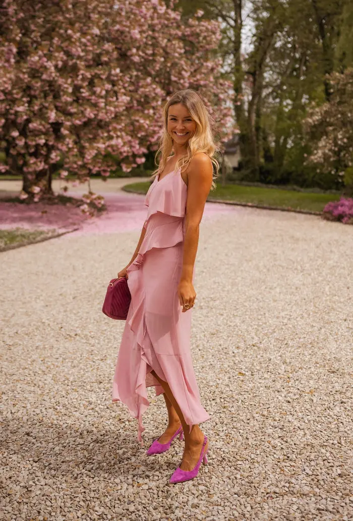Dusty Pink Romane Dress