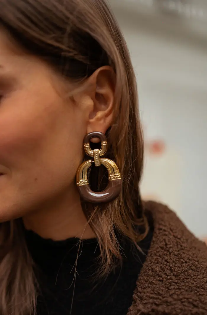Chocolate Fexi Earrings