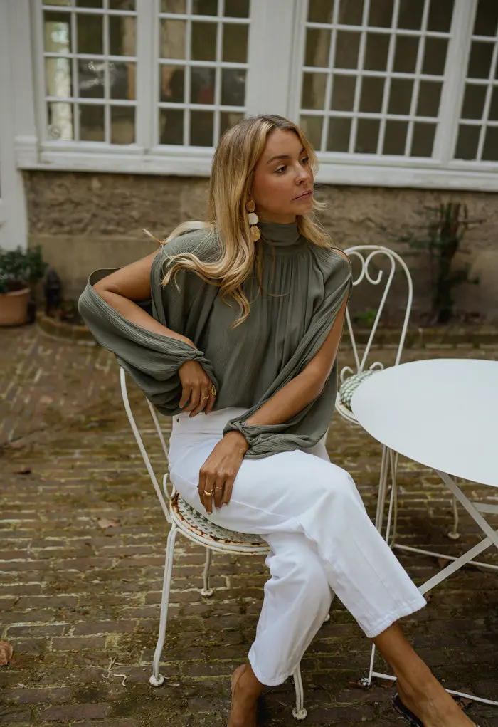 Khaki Belly Blouse