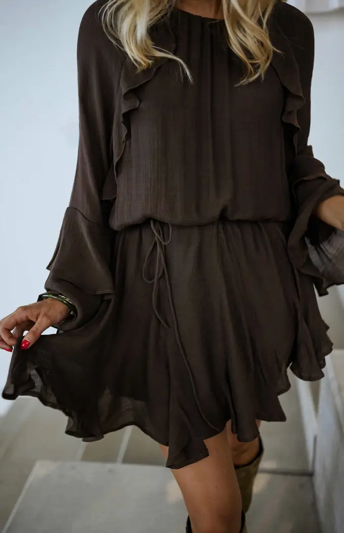 Chocolate Audrina Dress