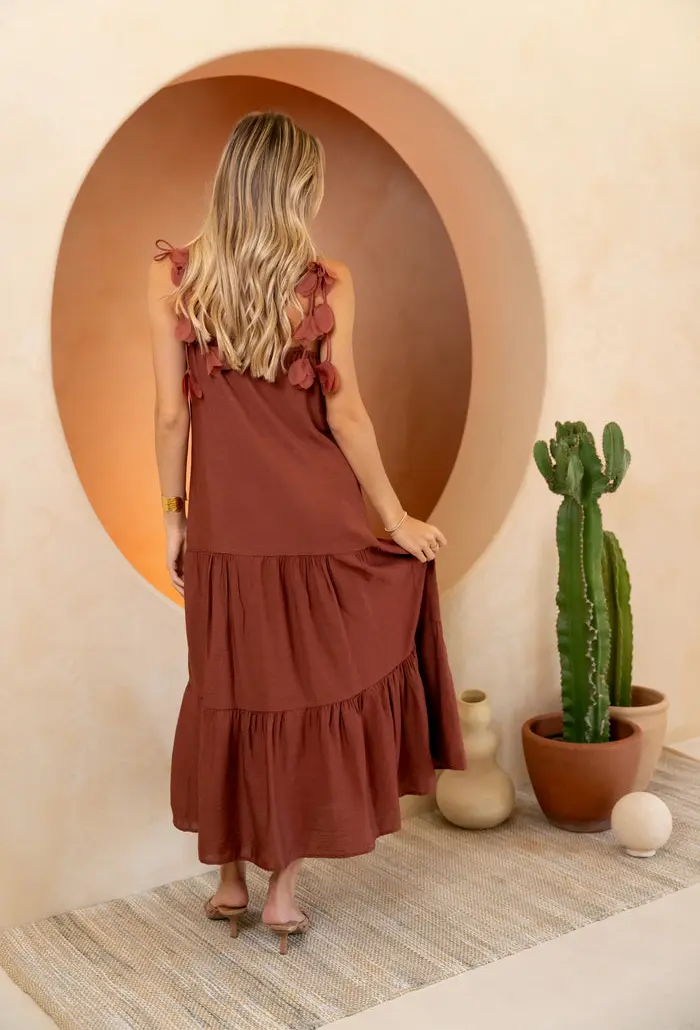 Brick Tania Dress