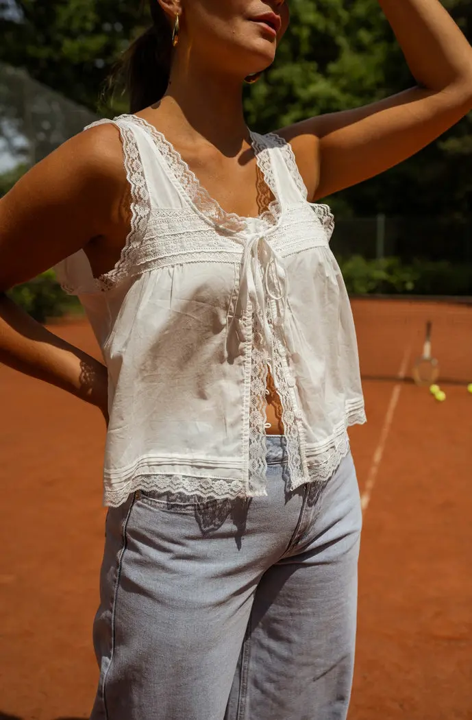 White Victoria Lace Top