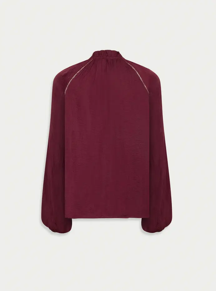 Burgundy Janelle Blouse