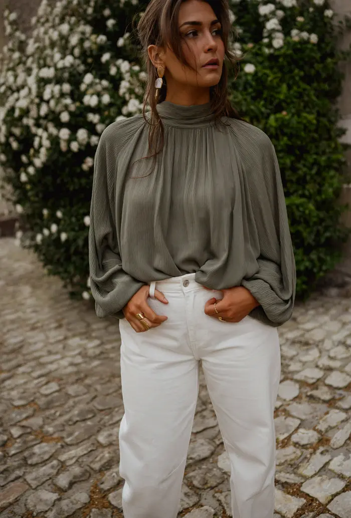 Khaki Belly Blouse