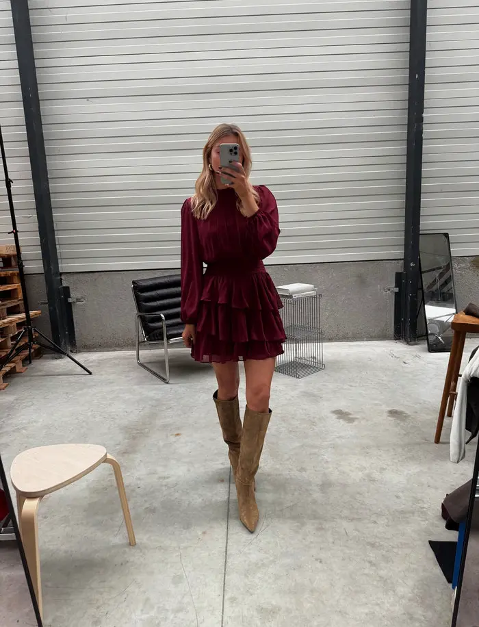 Burgundy Indra Dress