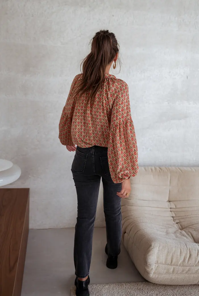 Patterned Tiffany Blouse