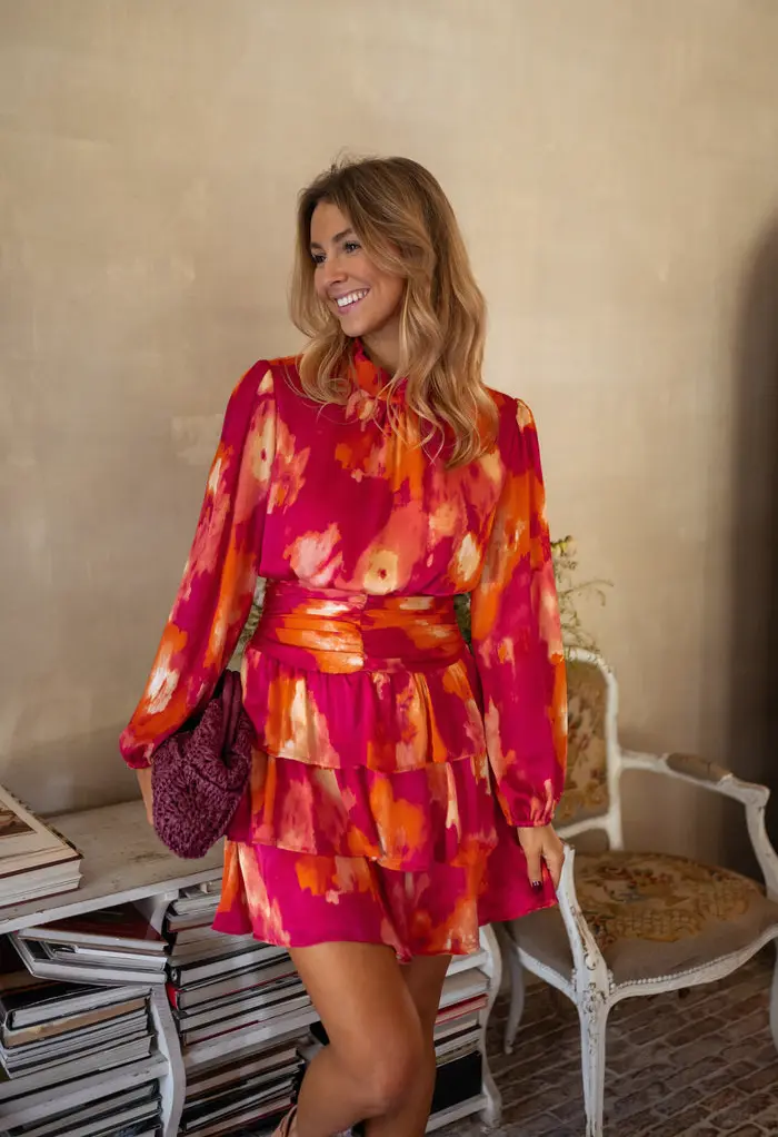 Pink and Orange Manae Dress
