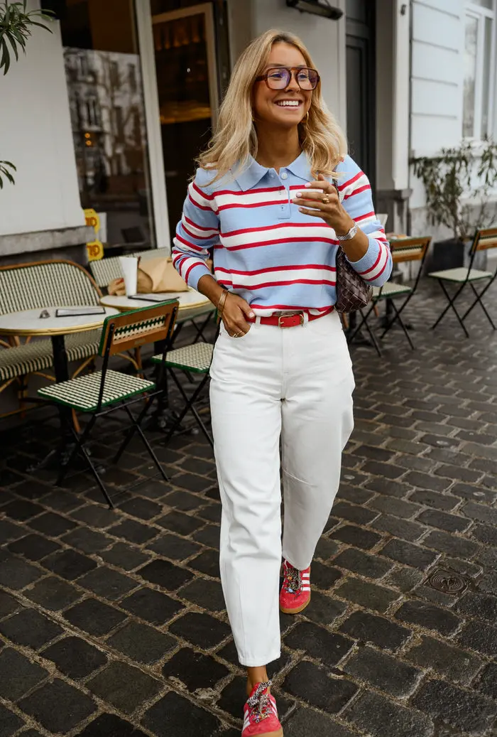 Sky Blue Striped Neva Polo