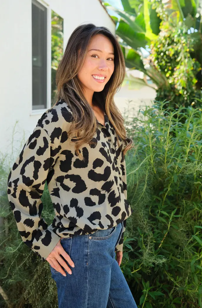Khaki Leopard Tymou Shirt