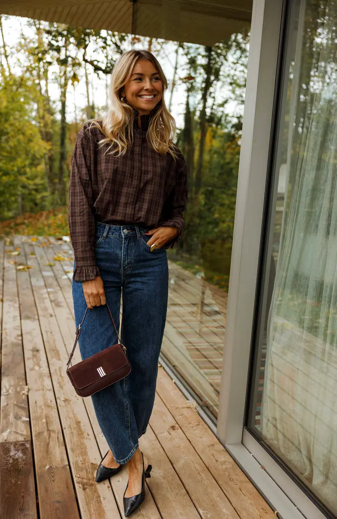 Brown Checkered Therese Shirt