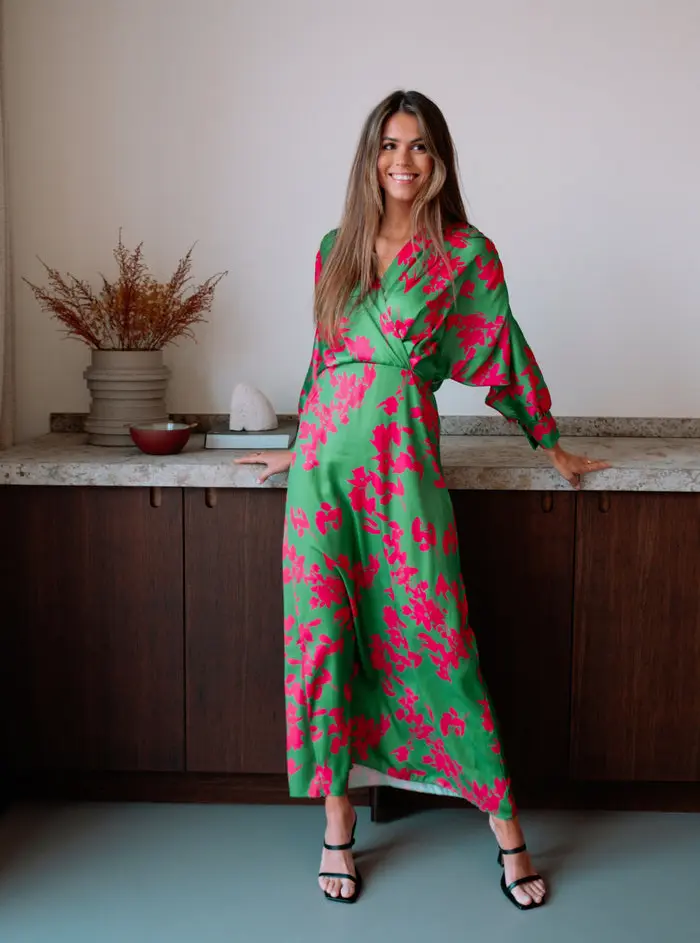 Green And Pink Keeper Dress
