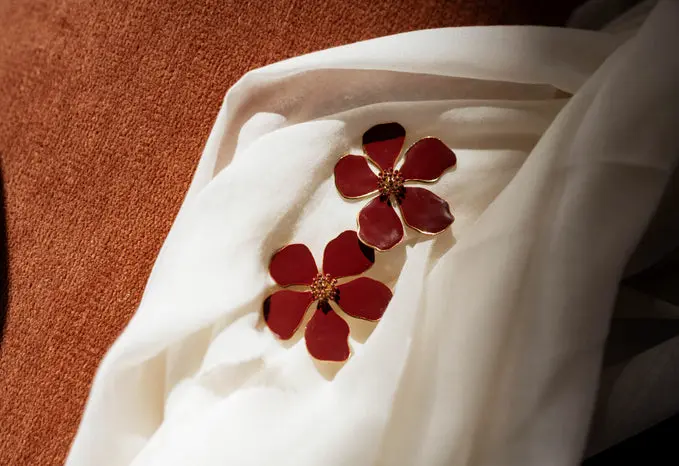 Burgundy Myrla Earrings