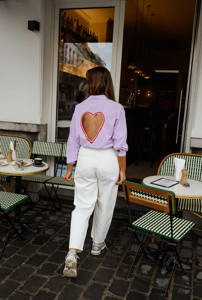 Lilac Striped Julie Shirt