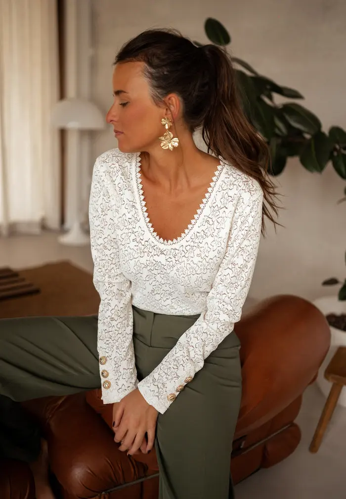 Ecru Balo Blouse