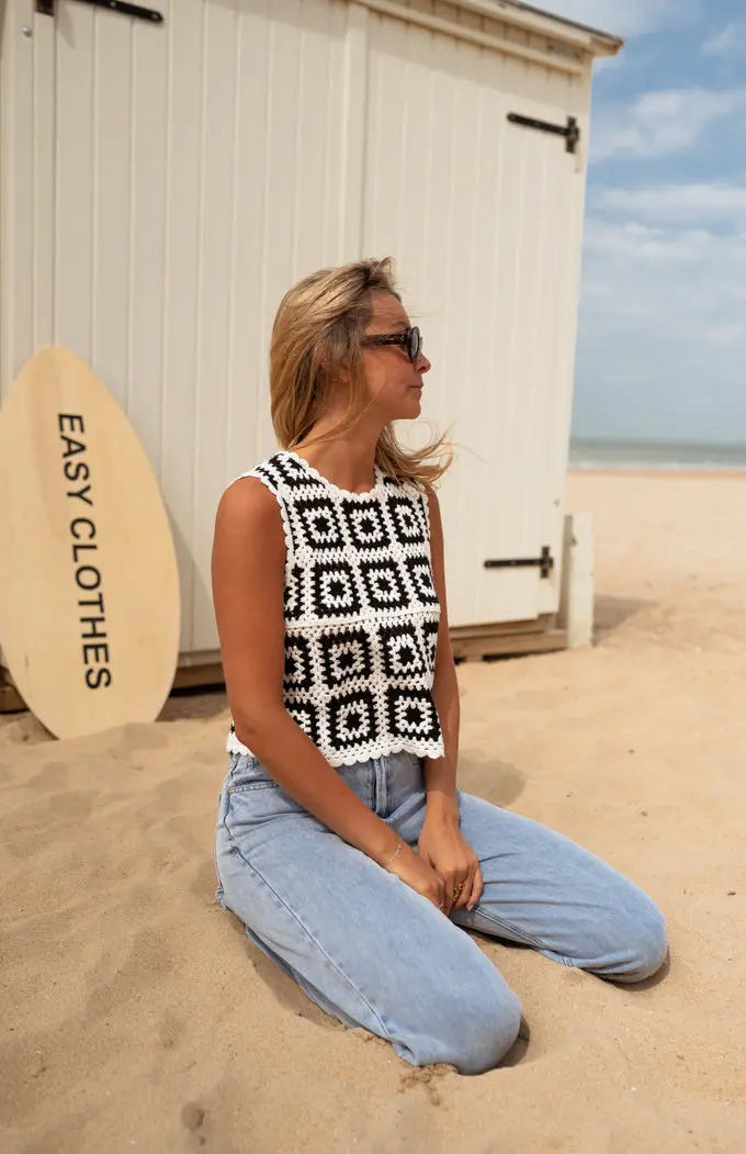 Black and White Celestin Top