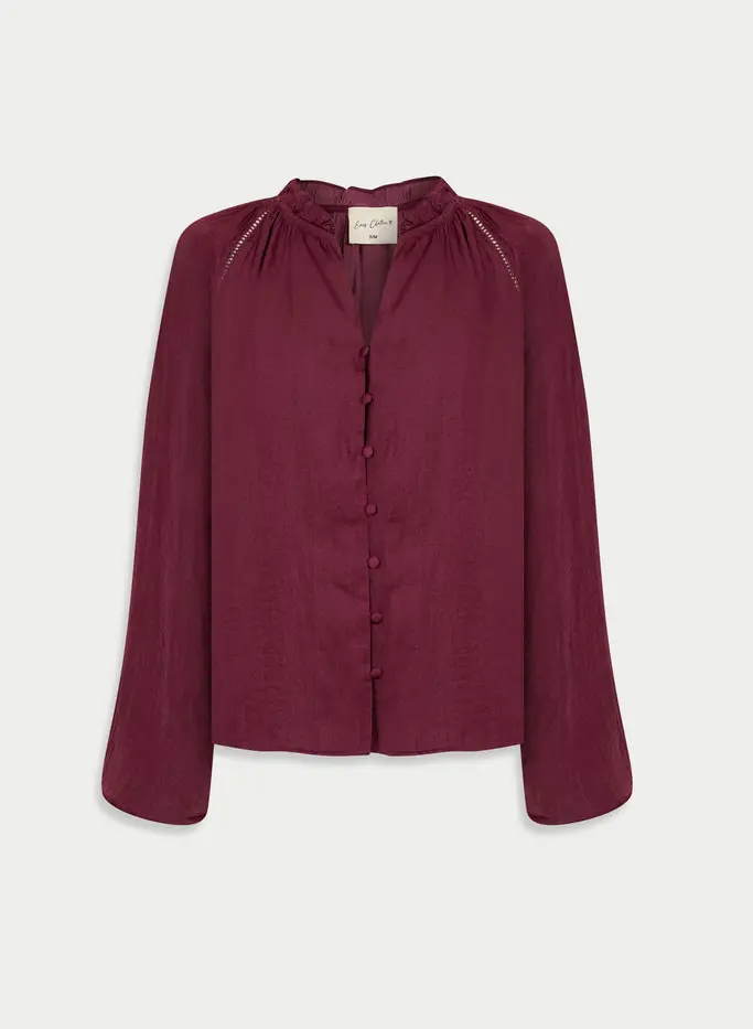 Burgundy Janelle Blouse