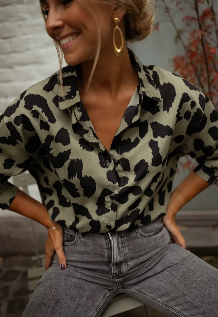 Khaki Leopard Tymou Shirt