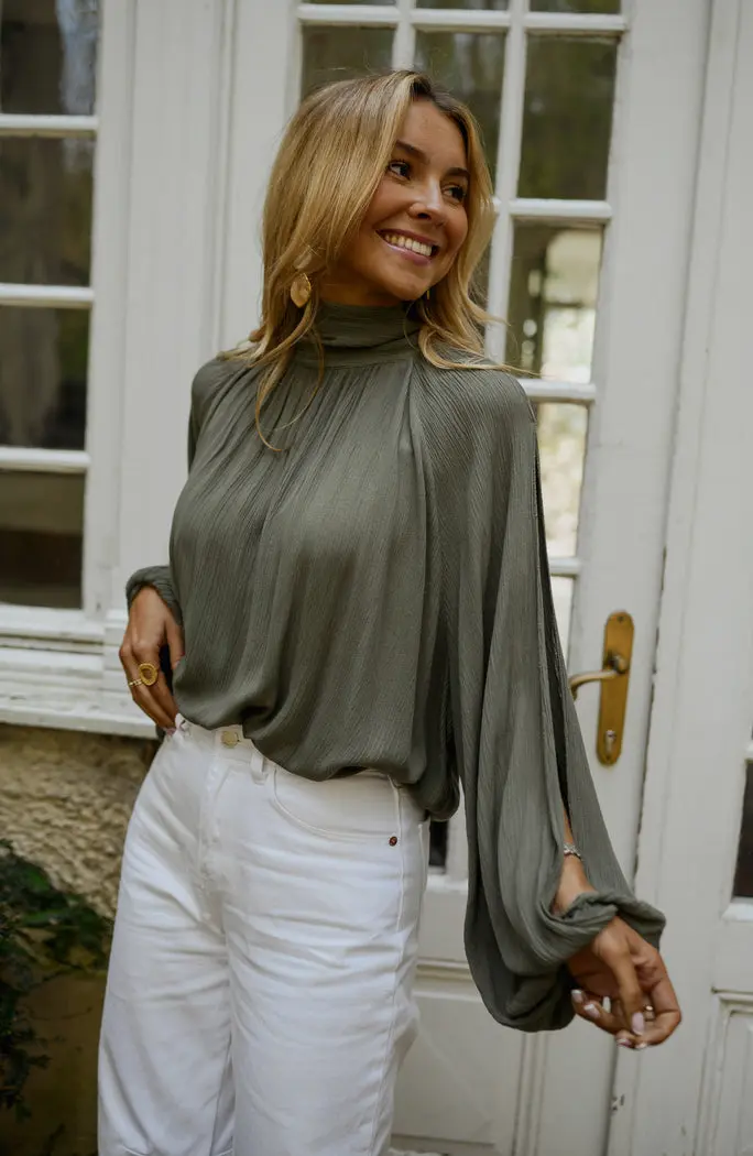 Khaki Belly Blouse