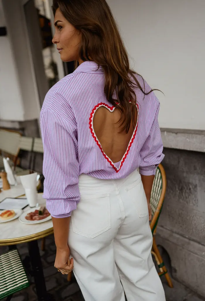 Lilac Striped Julie Shirt