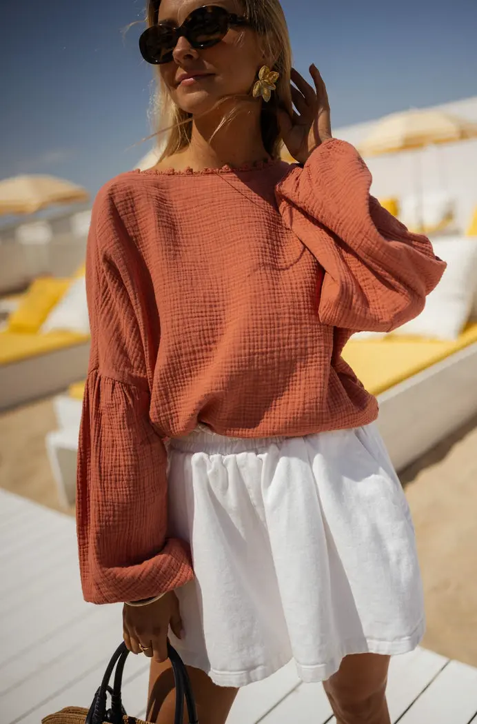 Terracotta Babs Blouse