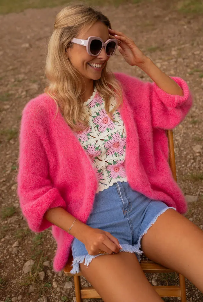 Ecru and Pink Alisha Top