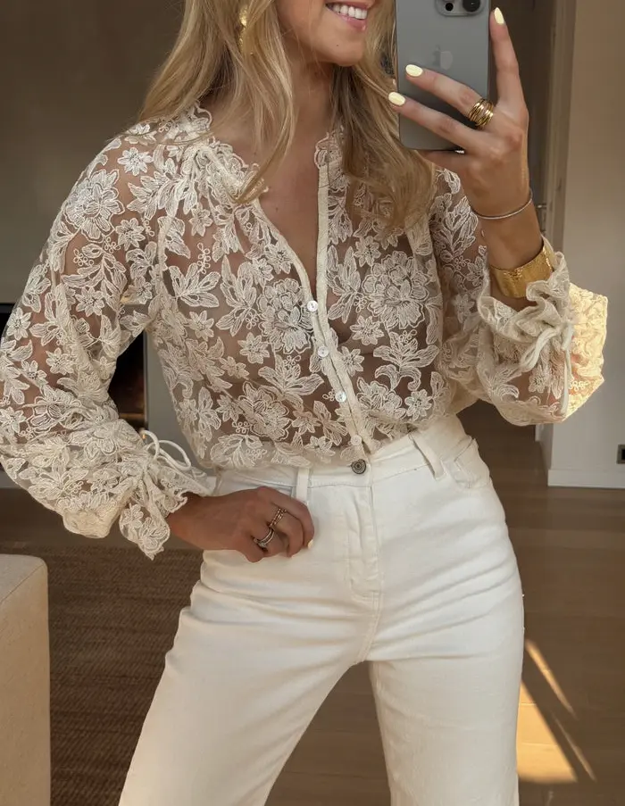 Ecru Dalia Blouse