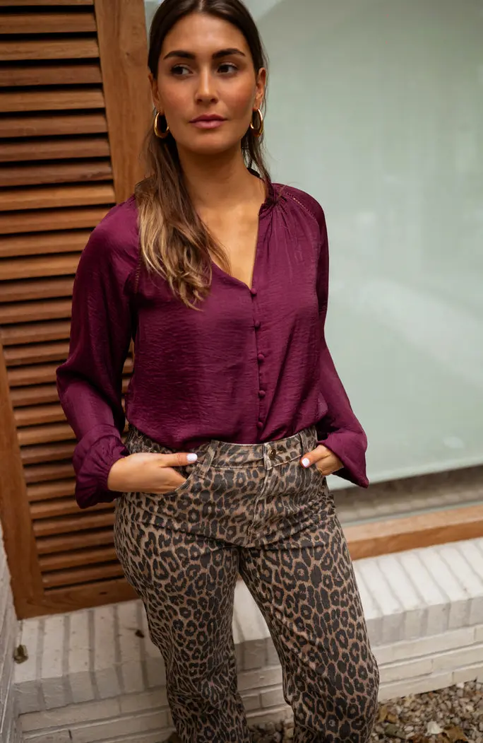 Burgundy Janelle Blouse
