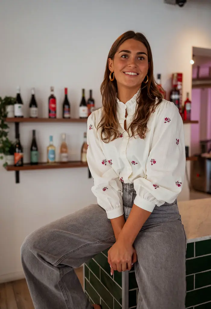 Ecru Floral Solena Shirt