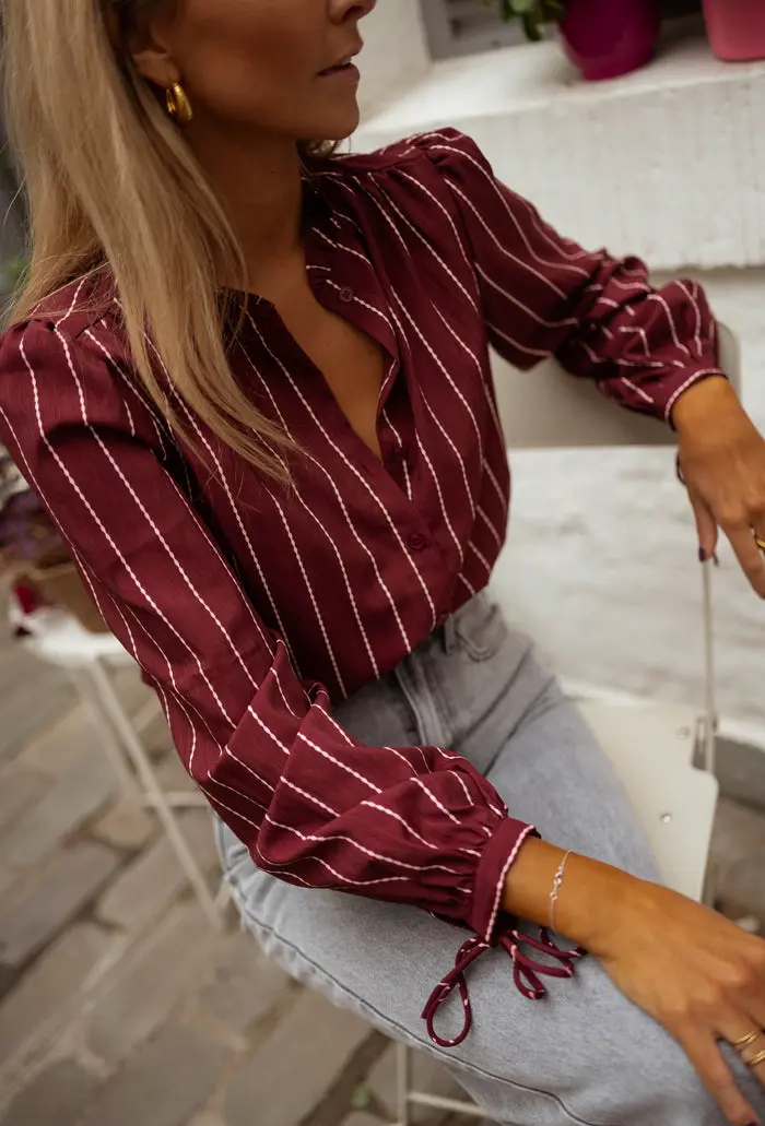 Burgundy Dorli Blouse
