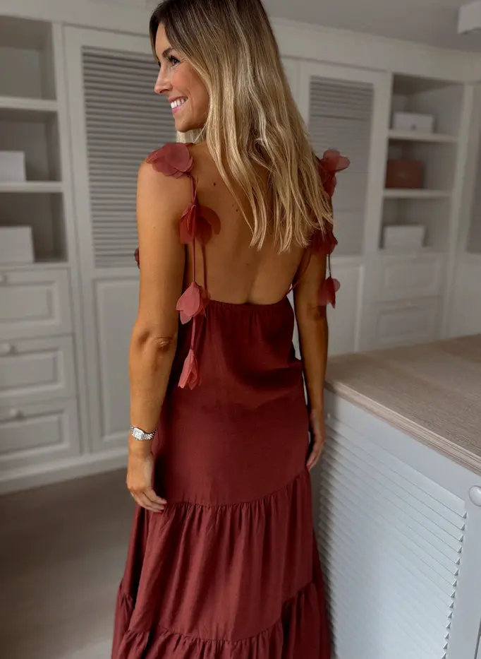 Brick Tania Dress
